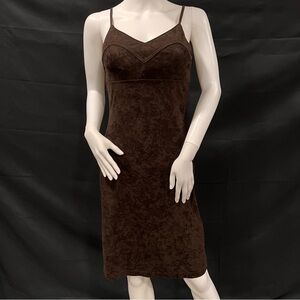 Vintage Mcbling y2k Guess Brown Sweetheart Sleeveless  Dress